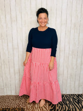 Tonya Navy & Red Plaid Dress