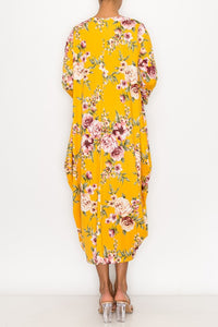 Yellow Roses Parachute Dress