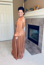 Stunning In Shimmer Dress- Copper