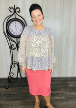 Madelyn Lavender & Floral Blouse