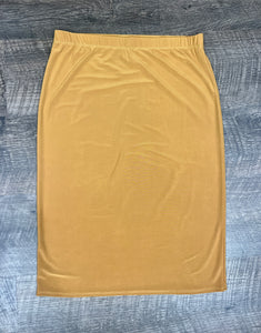 Miss Amy Pencil Skirt (Regular & Plus)- Gold