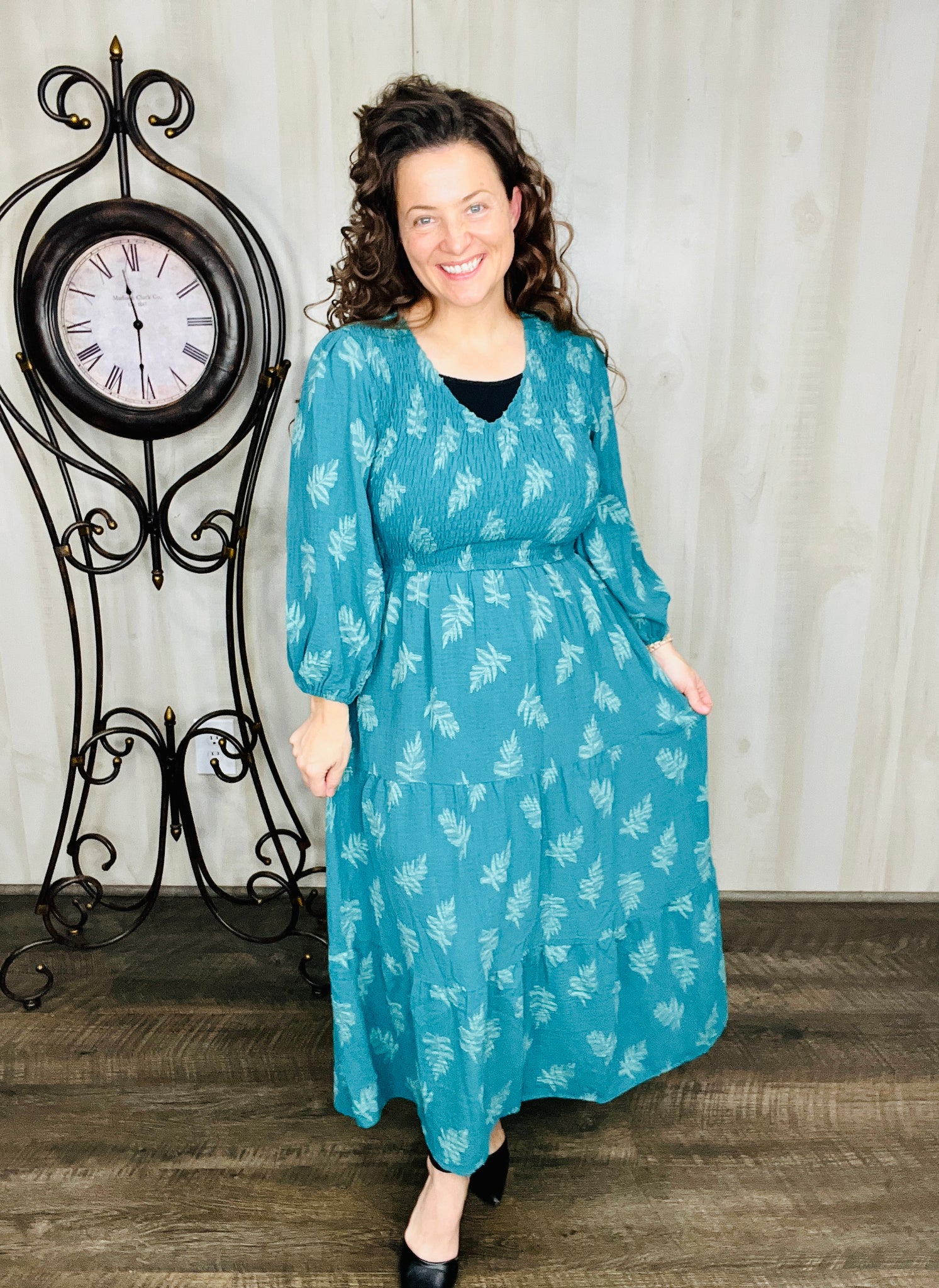 leaf print maxi dress Trendy Leaf Print Ivory Maxi Dress | Women's Dress