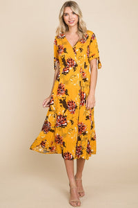 Tiffany Mustard & Floral Dress