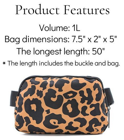 Fab Style Cross Body Bag- Black or Leopard Print