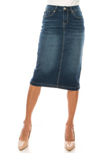 Leah Medium Wash Jean Skirt
