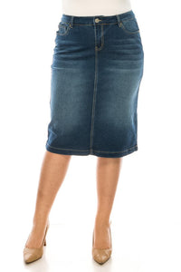 Leah Medium Wash Jean Skirt