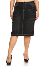 Julianna Black Jean Skirt