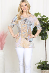 Molly Paisley Patchwork Top