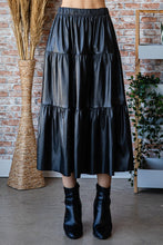 Black Faux Leather Skirt