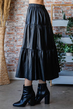 Black Faux Leather Skirt