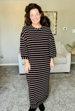 Comfy & Cute Brown Striped Dress