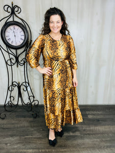 Animal Print Blossoms Dress