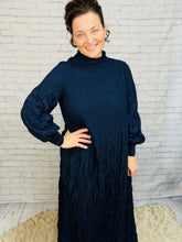 Ruffles & Class Dress- Navy