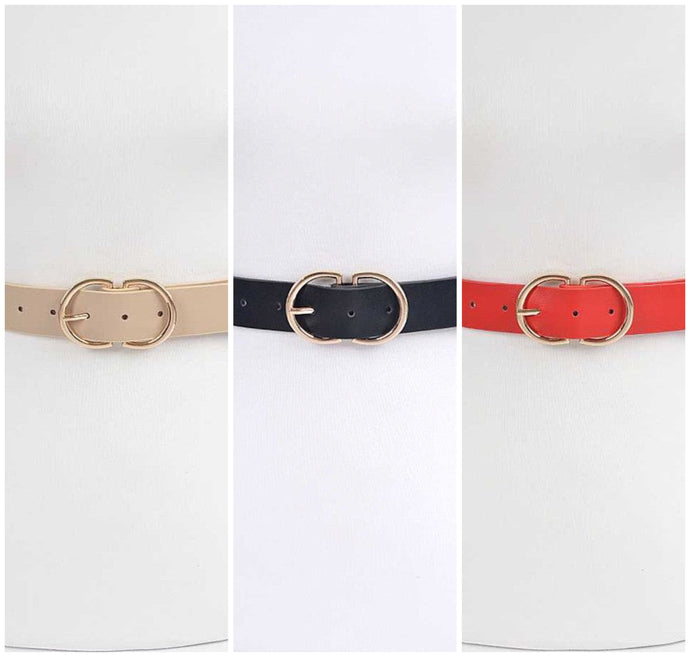 Round Double Ring Buckle Belt- 3 Color Options