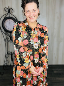 Kaylee Collared Flower Power Dress