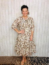 Day In The Park- Brown Floral Dress