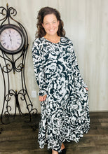 Larissa Black & White Floral Dress