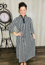 Jaqueline Vintage & Zipper Dress- Houndstooth