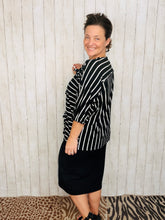 Marissa Ribbed Top- Black & Bows