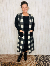 Buffalo Plaid Cardigan (White or Red)
