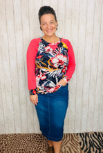 Coral & Floral Top