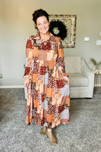 Kaylee Collared Fall Patchwork Dress