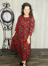 Brenda Red Floral Dress