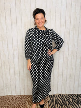 Amy Black Polkadot Bodre Pencil Skirt-Regular & Plus