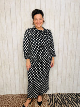 Amy Black Polkadot Bodre Pencil Skirt-Regular & Plus