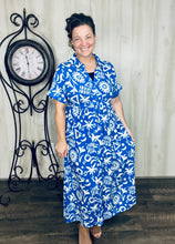Boho Summer Vibes Dress- Blue