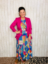 Madeline Ruched Sleeved Blazer- Pink