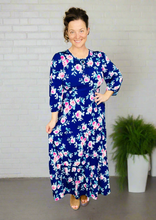 Sarah Navy & Roses Dress