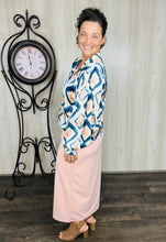 "The Lovely" Blouse- Green or Blue Multi