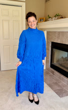 Ruffles & Class Dress-Classic Blue