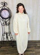 Fabulous Fall Sweatshirt Dress-Cream