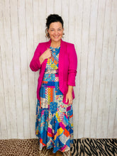 Madeline Ruched Sleeved Blazer- Pink