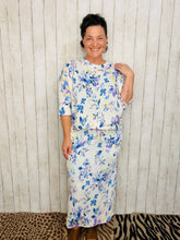 Marissa Ribbed Top- Ivory Floral