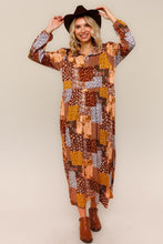 Kaylee Collared Fall Patchwork Dress