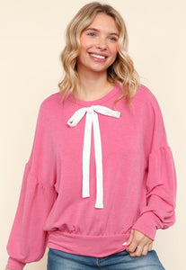 "Finished With A Bow" Pink Top