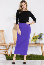 Laura Ann Purple Pencil Skirt-Textured (Regular & Plus)