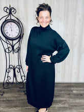Fabulous Fall Sweatshirt Dress-Black
