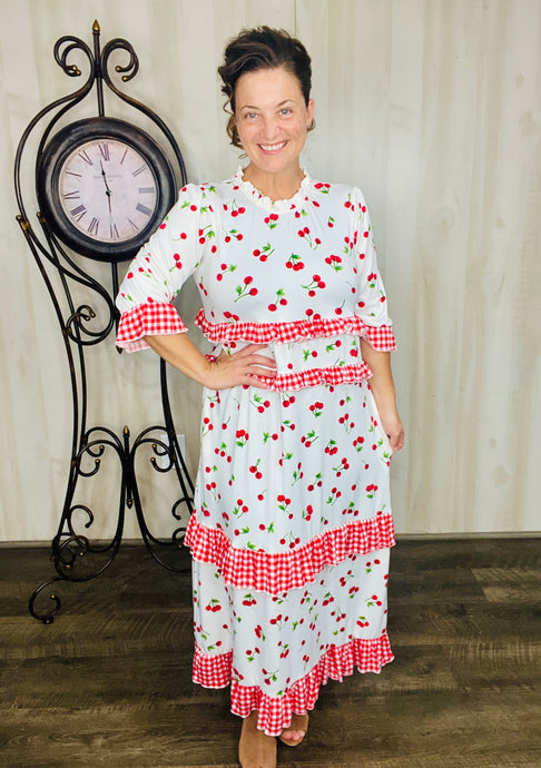 Amanda Cherry & Red Checkered Dress