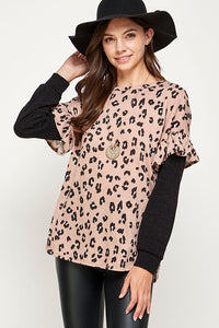 Layered & Cute Leopard Top