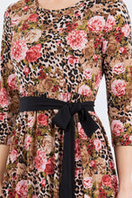 Mercy Rose & Leopard Sash Dress