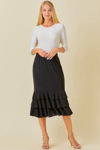Shelly Black Ruffle Skirt/Extender