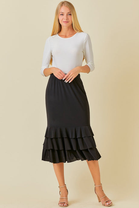 Shelly Black Ruffle Skirt/Extender