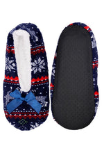 Snowflake Fuzzy Fleece Slipper Socks