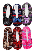 Snowflake Fuzzy Fleece Slipper Socks
