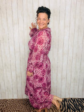 Purple & Floral Chiffon Dress