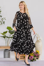 Mindy Ruffle Dress-Polkadot & Leopard